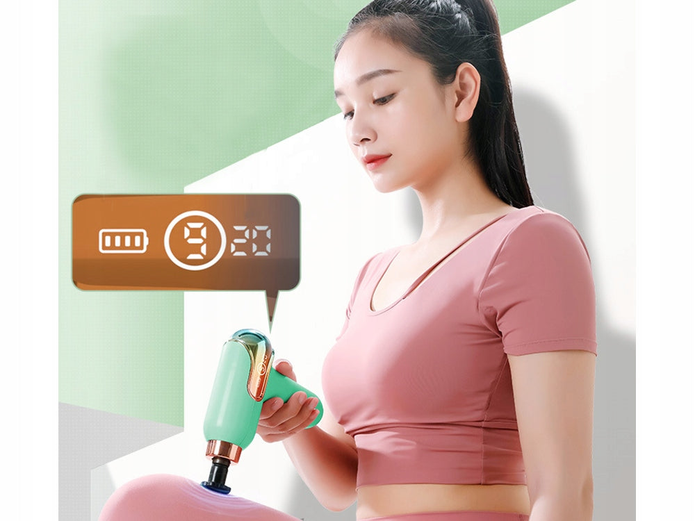 MINI MASSAGE GUN POWERFUL MASSAGE GUN PORTABLE MASSAGER + 4 TIPS Medical device no