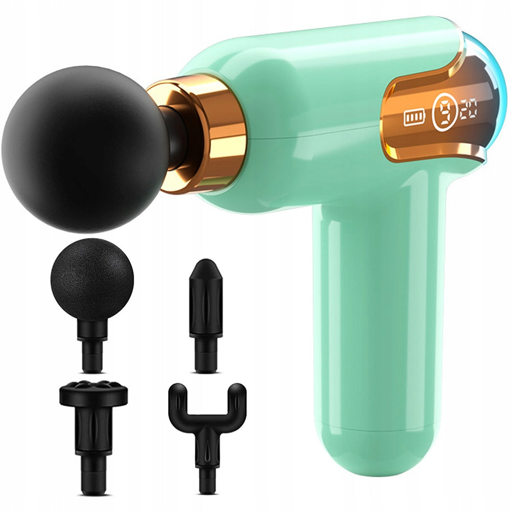 MINI MASSAGE GUN POWERFUL MASSAGE GUN PORTABLE MASSAGER + 4 TIPS