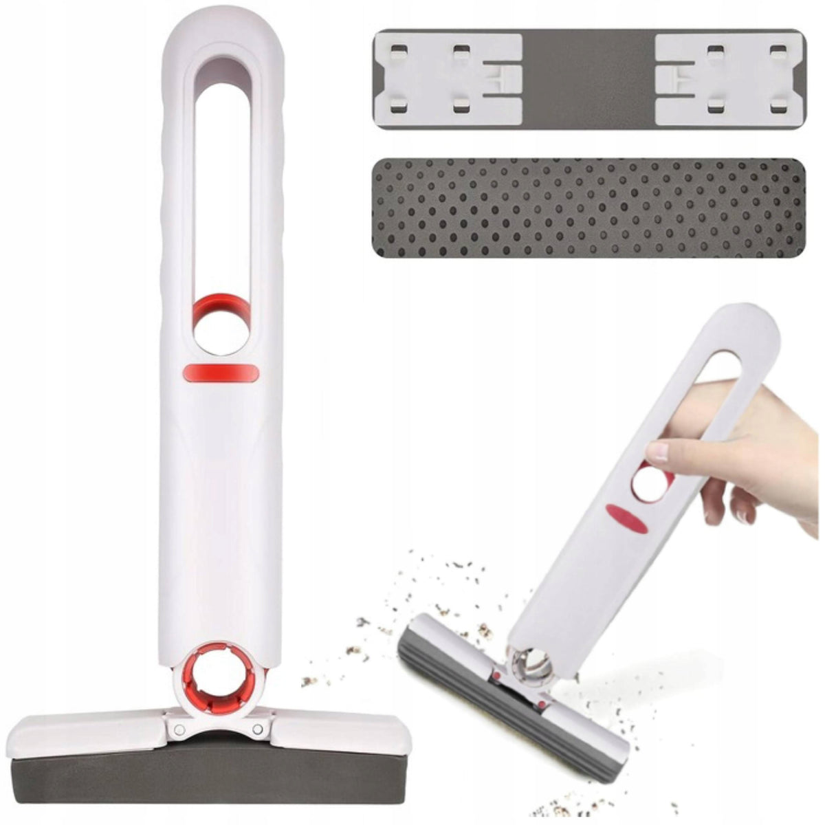MINI MOP SMALL FLAT WITH WINDOW CLEANER SHELF BRUSH FOR WASHING Packaging status original