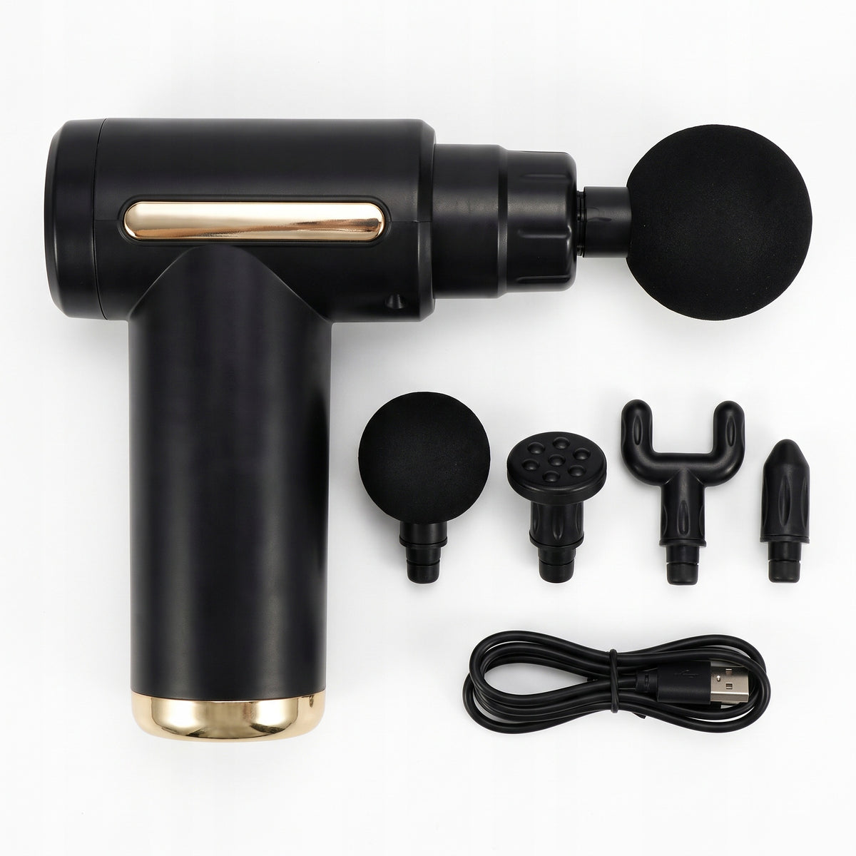 MINI MUSCLE MASSAGE GUN 6 LEVELS 4 HEADS LCD PORTABLE