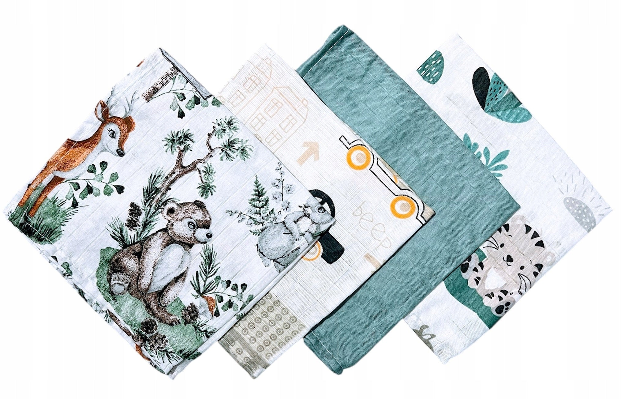 MINI MUSLIN DIAPERS 38x38 cm SUPER SOFT 4PCS Kind muslin