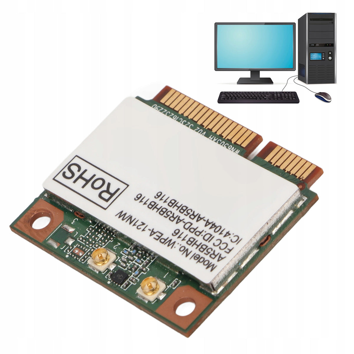 MINI PCI-E 2.4G/5GHZ NETWORK CARD WIFI ADAPTER 300MB/S FOR COMPUTER