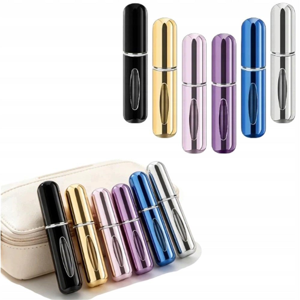 MINI PERFUME BOTTLE ATOMIZER SET OF 6PCS PERFUME TRAWLER VALVE 5ML Packaging status original