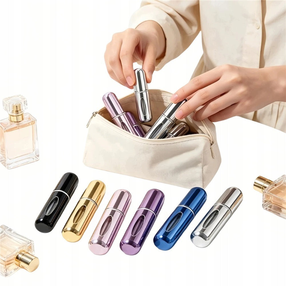 MINI PERFUME BOTTLE ATOMIZER SET OF 6PCS PERFUME TRAWLER VALVE 5ML