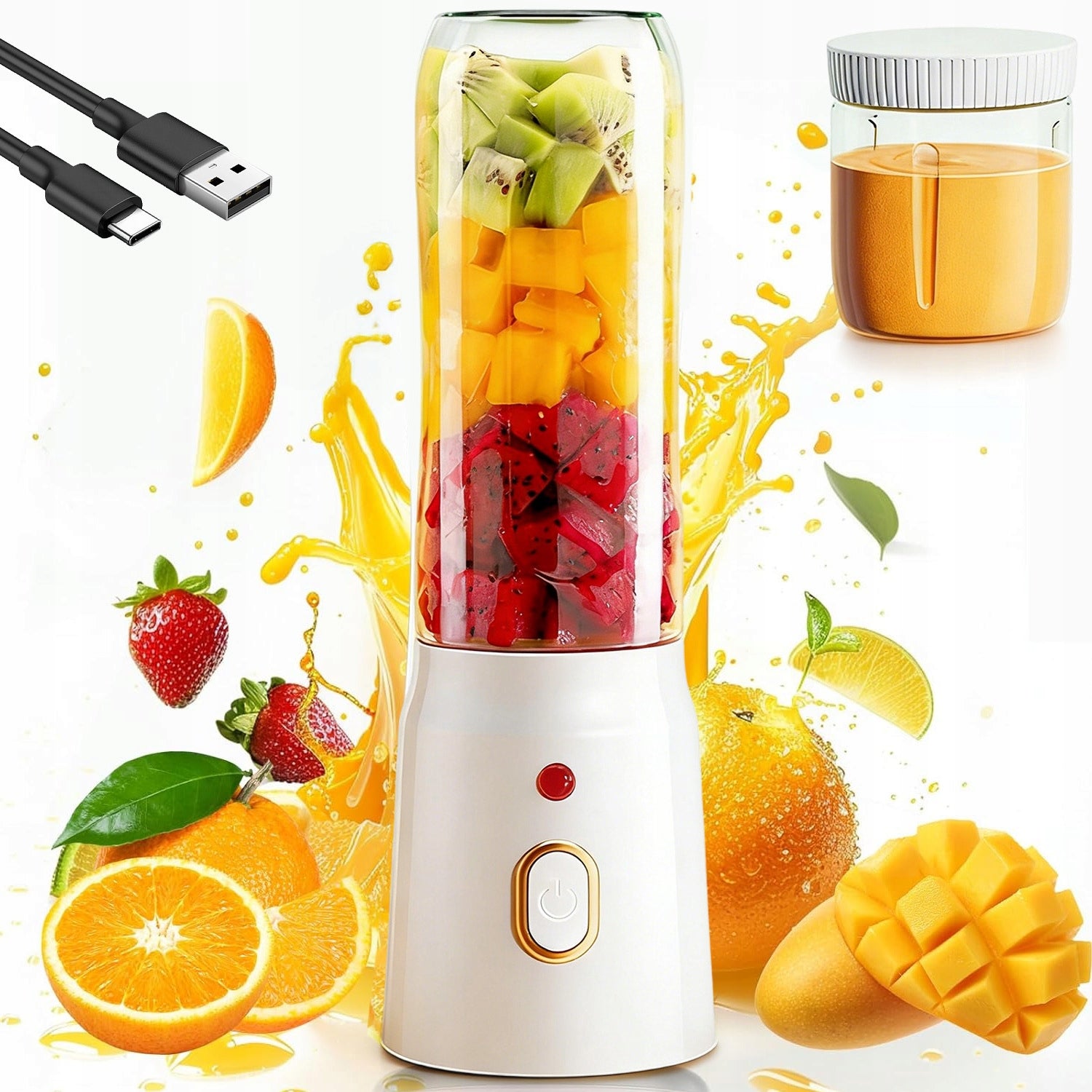 MINI PERSONAL BLENDER PORTABLE 40W FOR SMOOTHIE CONTAINER 450ML 180ML