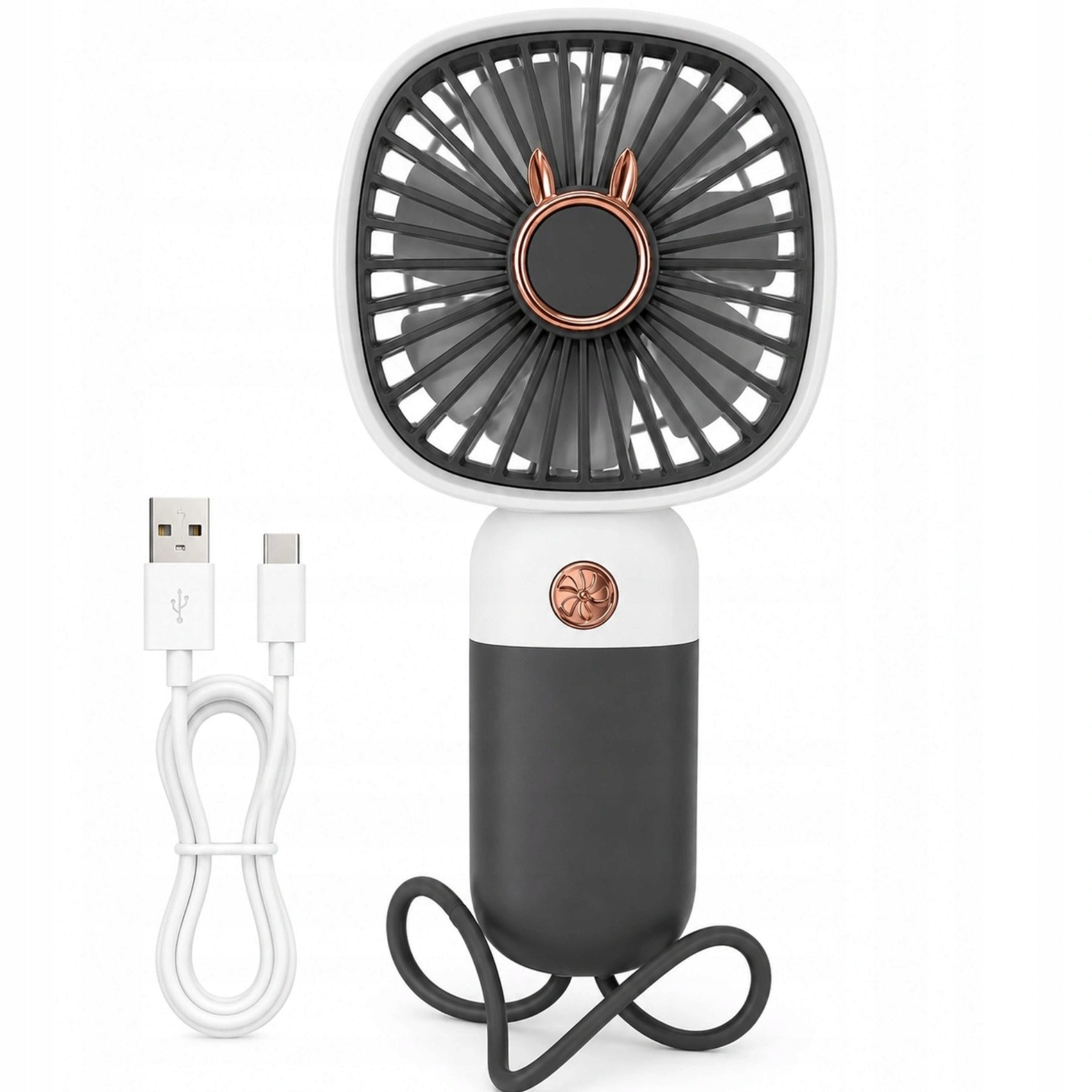 MINI PORTABLE FAN HANDHELD USB FAN COOLS COMPACT PORTABLE Dominant color multicolor