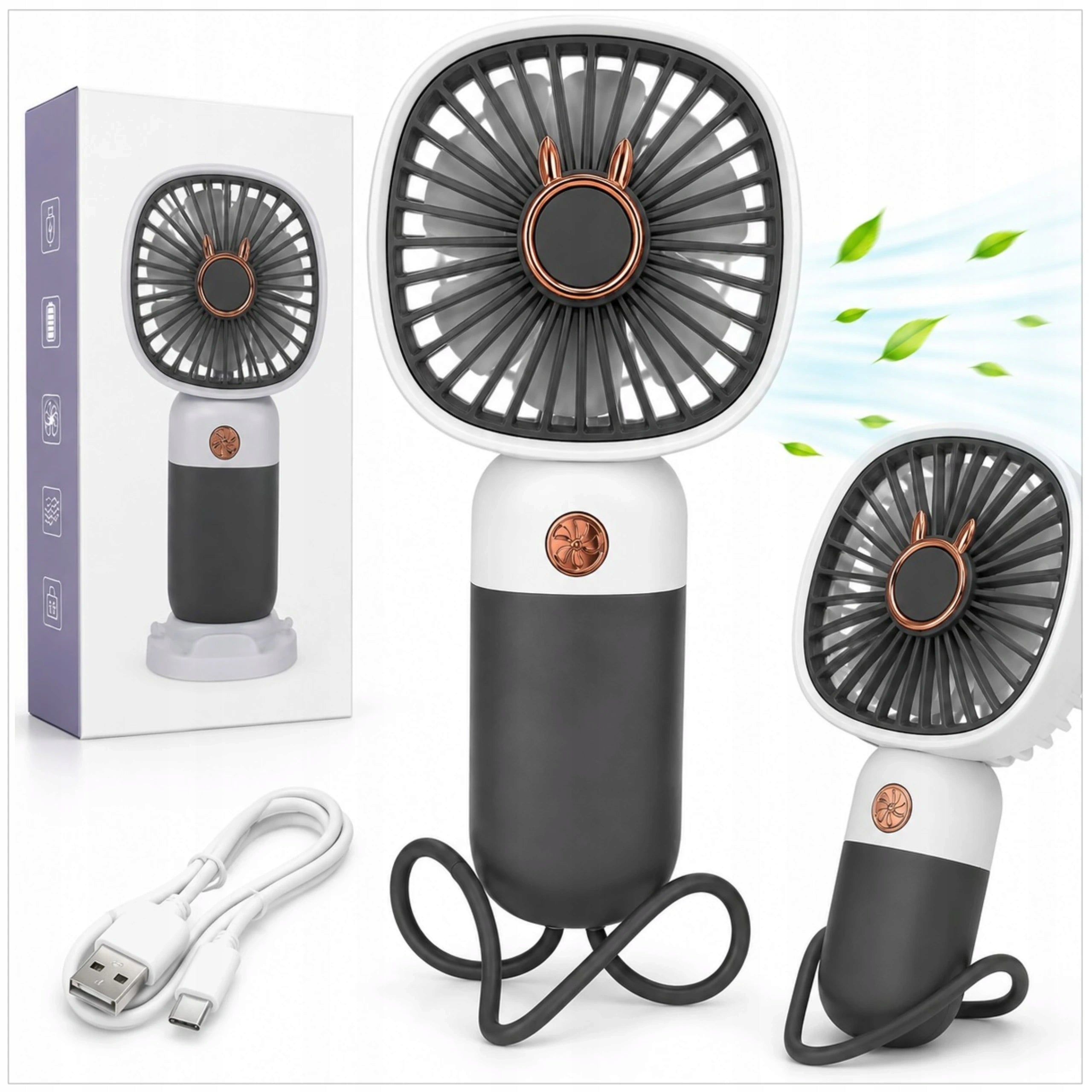 MINI PORTABLE FAN HANDHELD USB FAN COOLS COMPACT PORTABLE Packaging status original