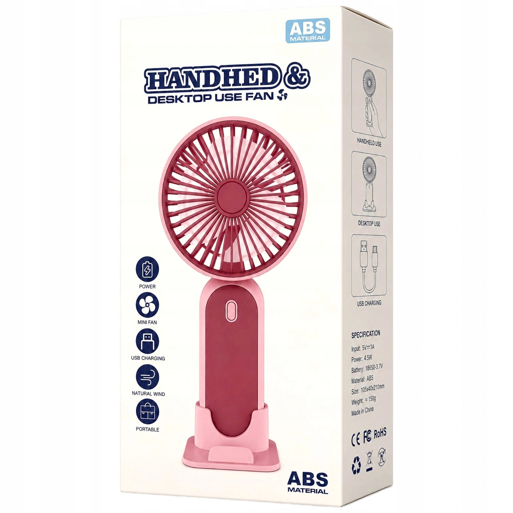 MINI PORTABLE FAN HANDHELD USB FAN COOLS PORTABLE FOR DESK Functions none
