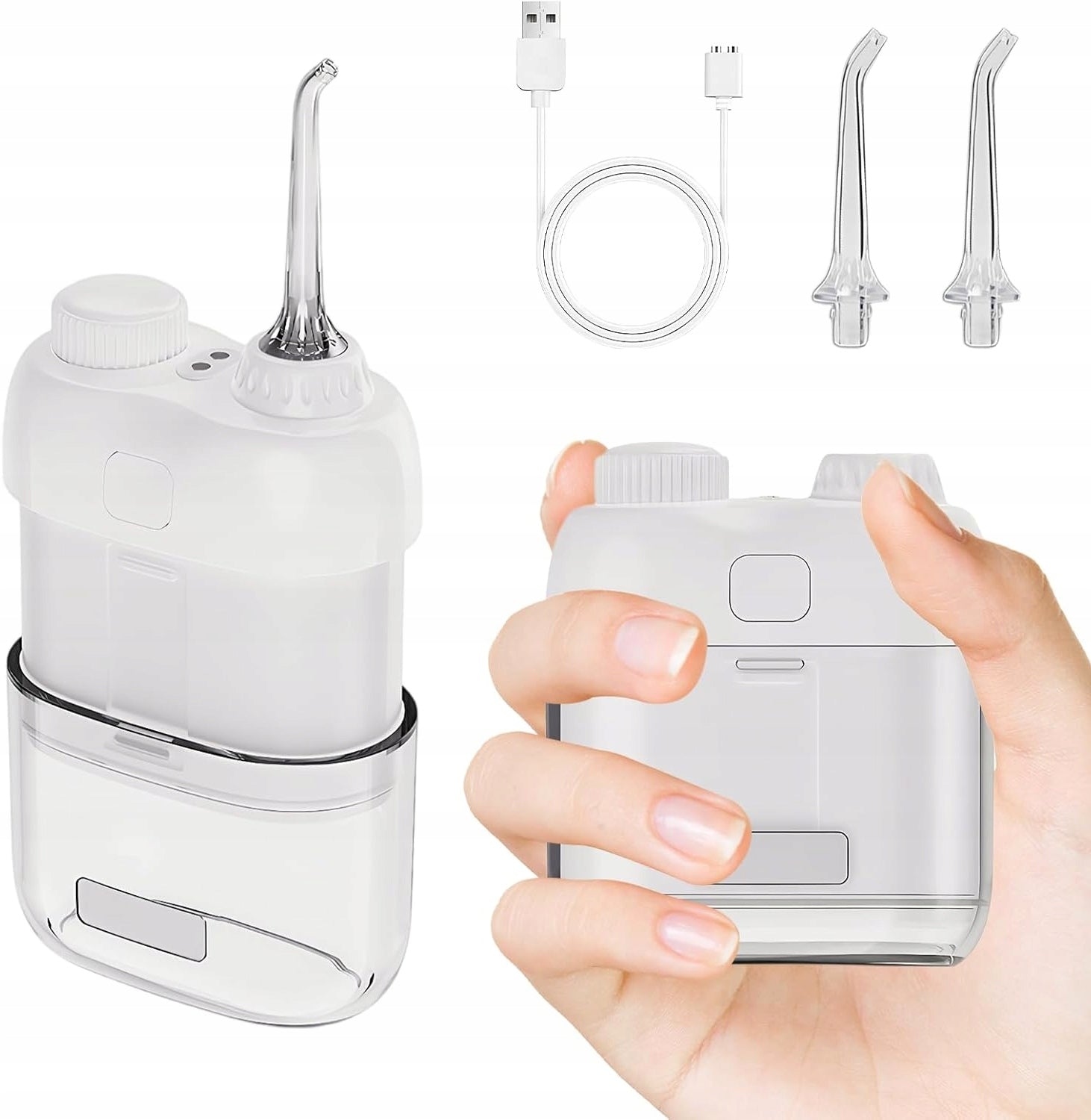 MINI PORTABLE IPX7 ORAL IRRIGATOR FOR TRAVEL 3 MODES 3 NOZZLES