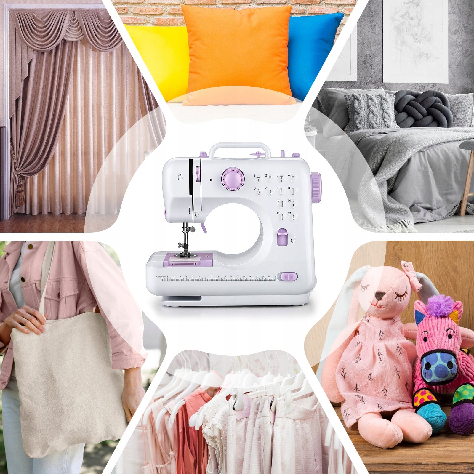 MINI PORTABLE SEWING MACHINE 12 STREAMS ACCESSORIES + freebies HDeye Number of stitches 12