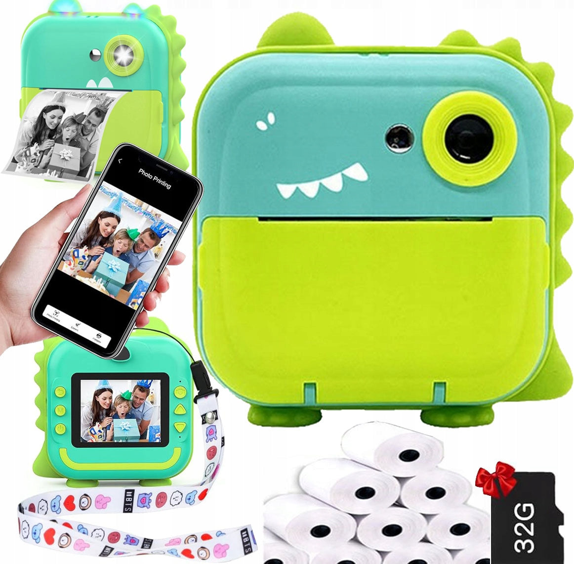 MINI PRINTER CAMERA INSTANT THERMAL Dinosaur Brand no brand