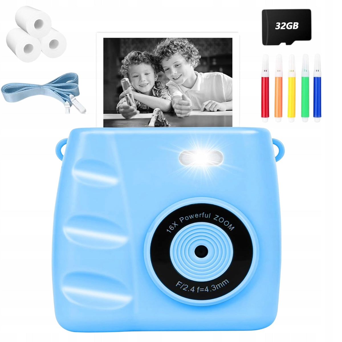MINI PRINTER INSTANT THERMAL CAMERA 32GB 1080P