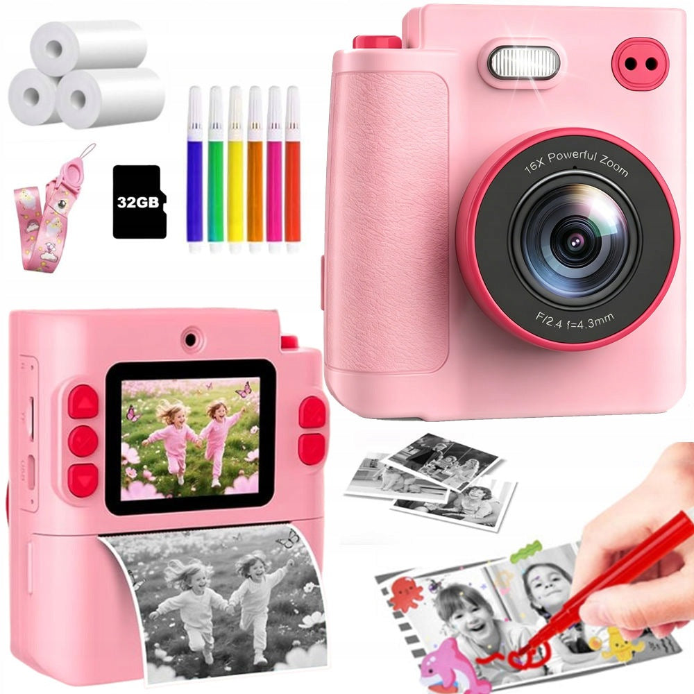 MINI PRINTER THERMAL PRINTER INSTANT CAMERA FOR KIDS AND 3 ROLLS