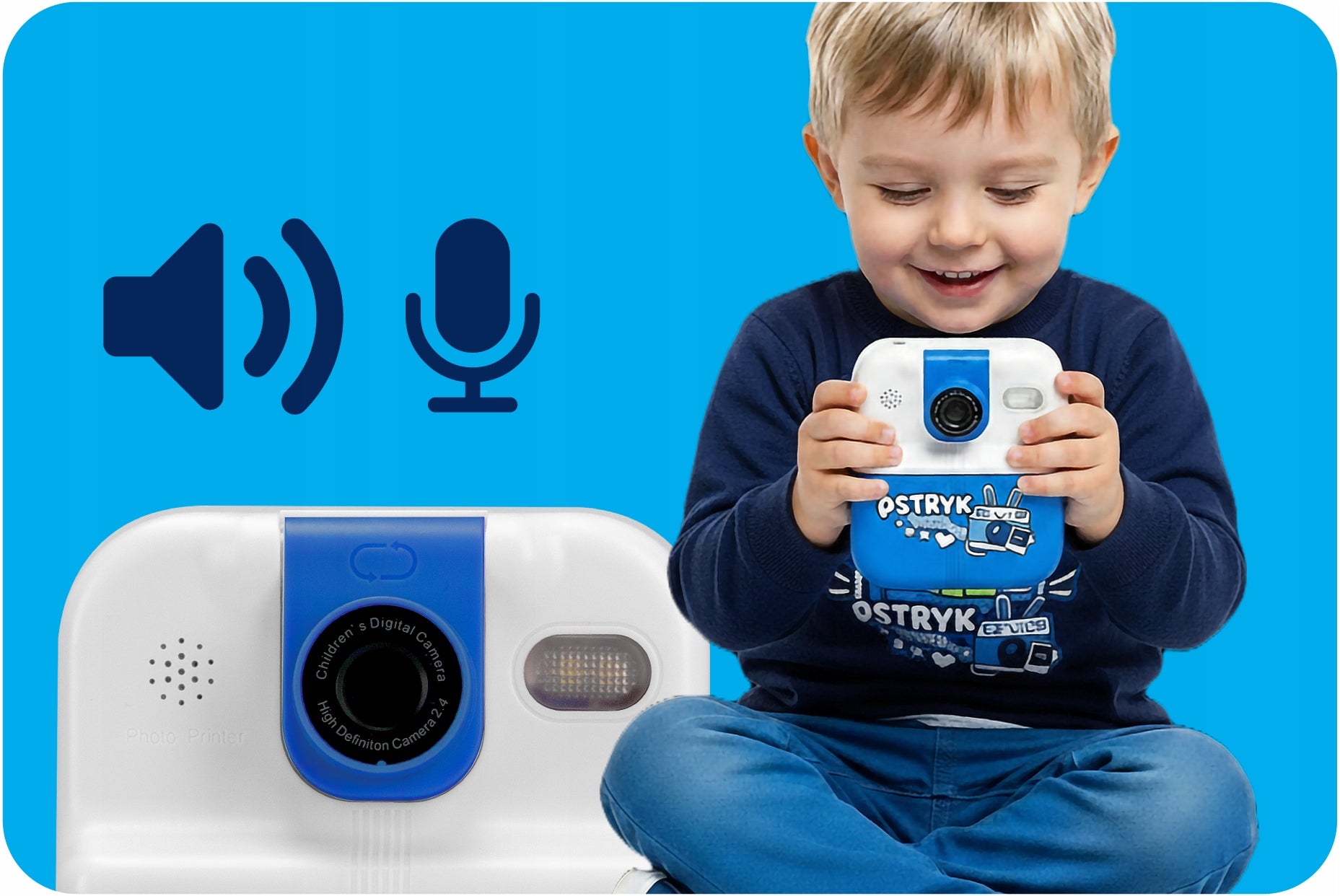 MINI PRINTER THERMAL SNAP INSTANT CAMERA FOR KIDS AND 12 ROLLS Manufacturer code DTP02NV1