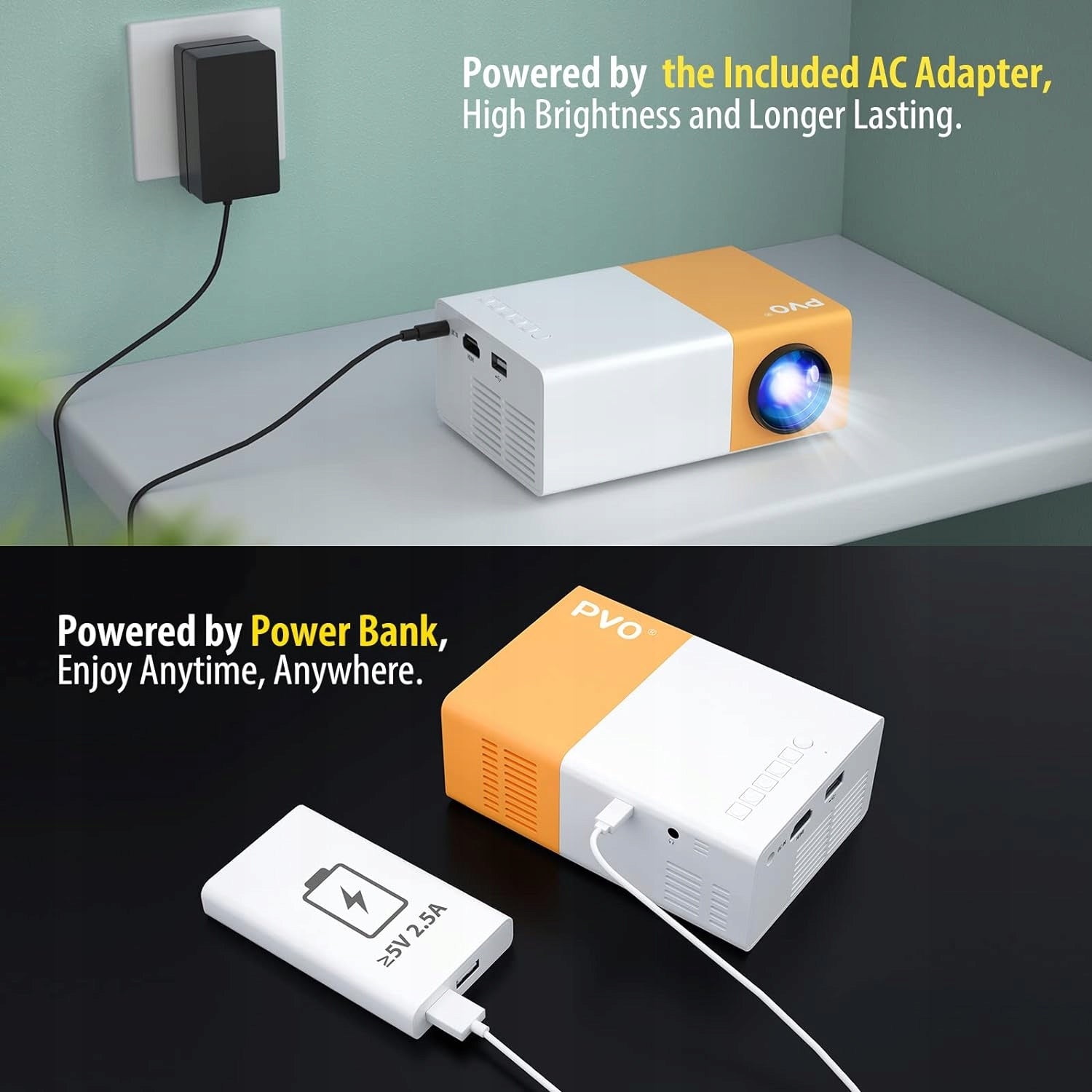 MINI PROJECTOR LED PROJECTOR WITH REMOTE CONTROL N538 Color white