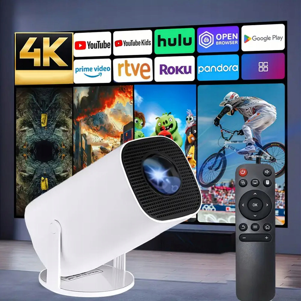 MINI PROJECTOR SMART PROJECTOR 1080P HD SPEAKER ANDROID TV WIFI BLUETOOTH Packaging status original