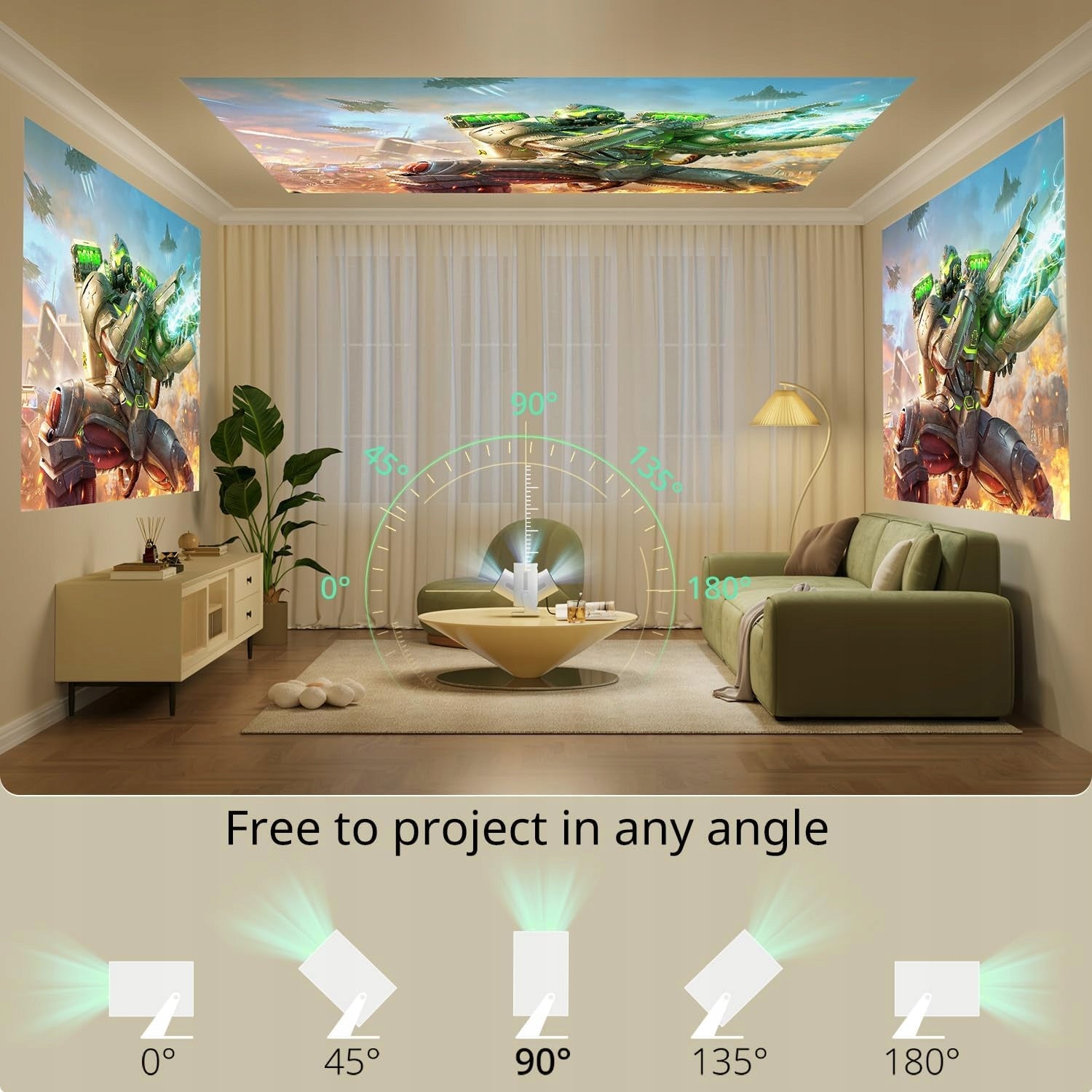 MINI PROJECTOR YOTON BLUETOOTH FULL HD 1080P 200'' HDMI HOME CINEMA WHITE Manufacturer code 6973900314222