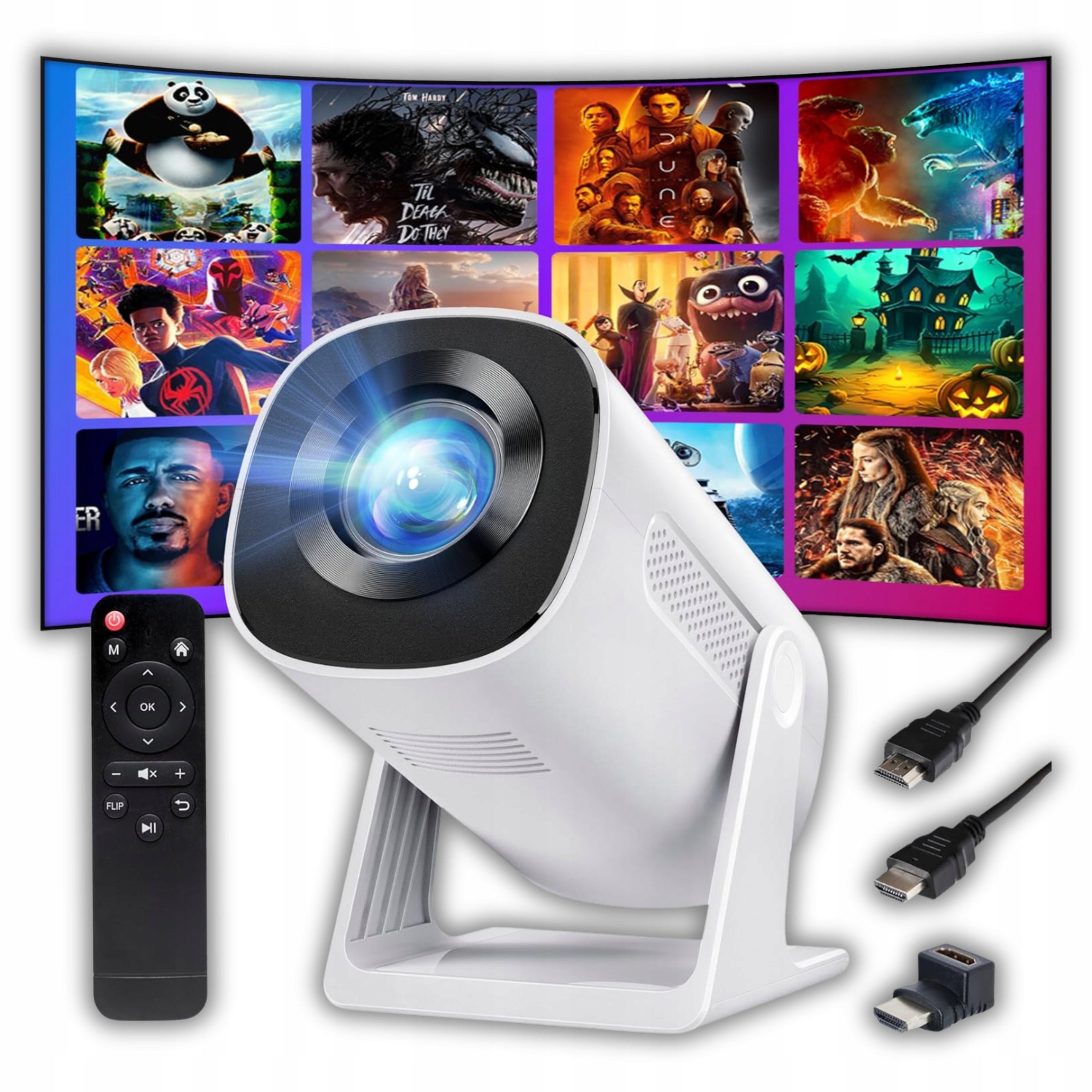 MINI PROJECTOR YOTON BLUETOOTH FULL HD 1080P 200'' HDMI HOME CINEMA WHITE