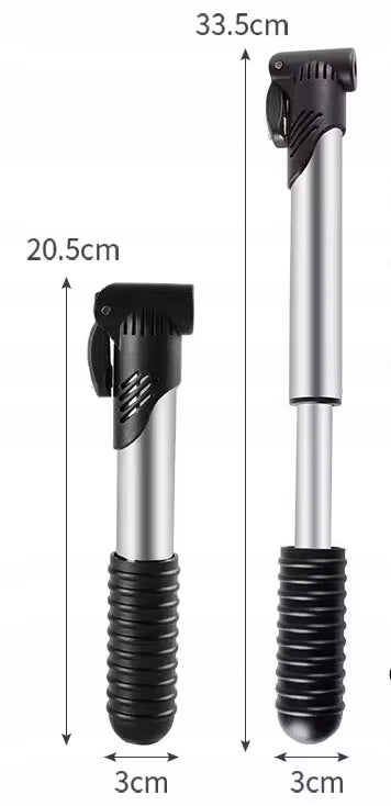 MINI PUMP FOR BIKE UNIVERSAL PRESTA DUNLOP AV ALUMINUM MOBILE Brand Unitec