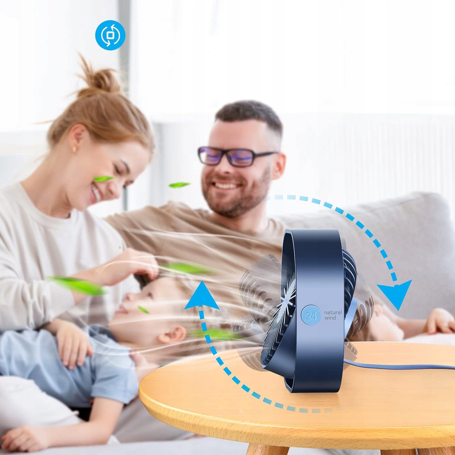 MINI QUIET USB DESK FAN 360 DEGREE PORTABLE TABLE FAN Functions tilt angle adjustment