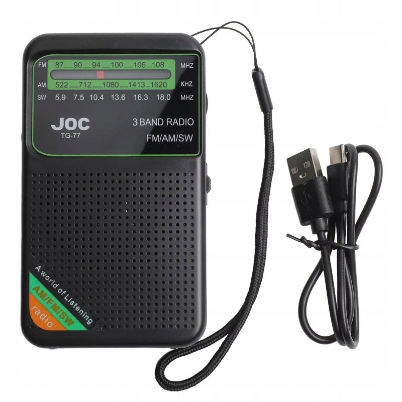 MINI RADIO FM/AM/SW TOURIST PORTABLE HANDHELD STRONG POCKET USB-C