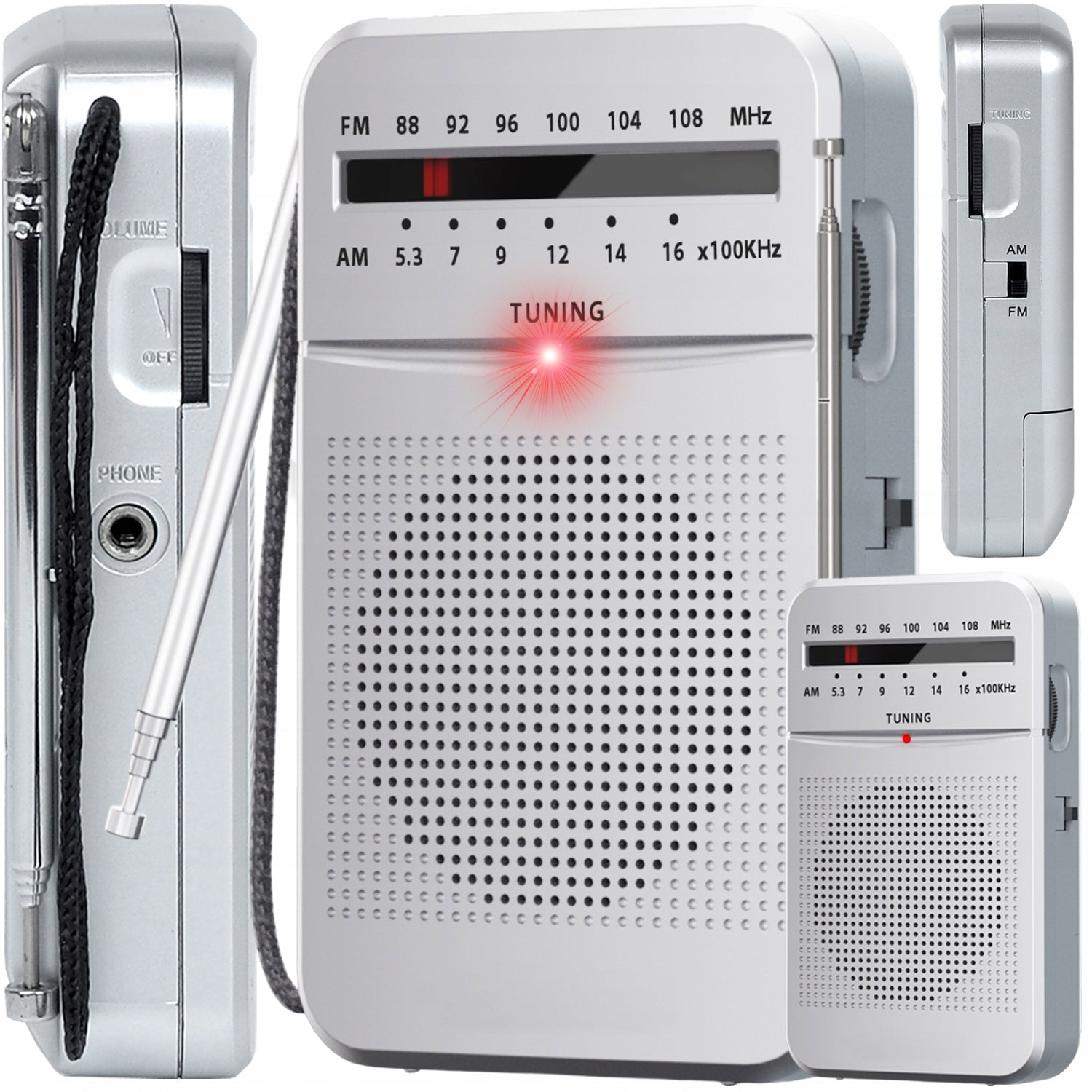 MINI RADIO FM PORTABLE TRAVEL HANDHELD POCKET BATTERY OPERATED