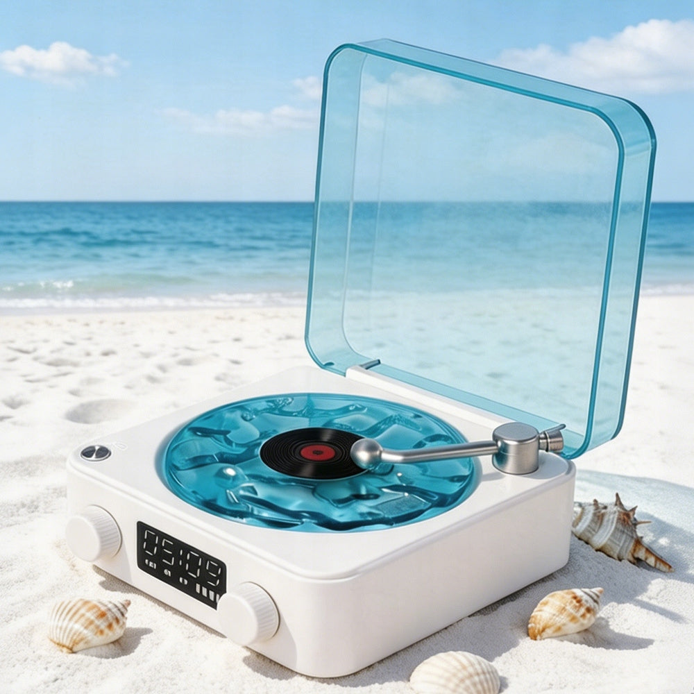 MINI RETRO SPEAKER, BLUETOOTH, WHITE NOISE, VINTAGE, LIGHT, SKY-WHITE
