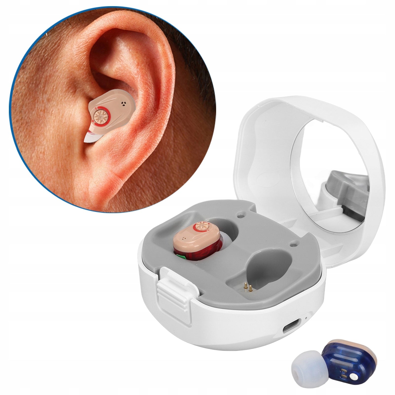 MINI SOUND HEARING AID Z-127C FLESH Packaging status original