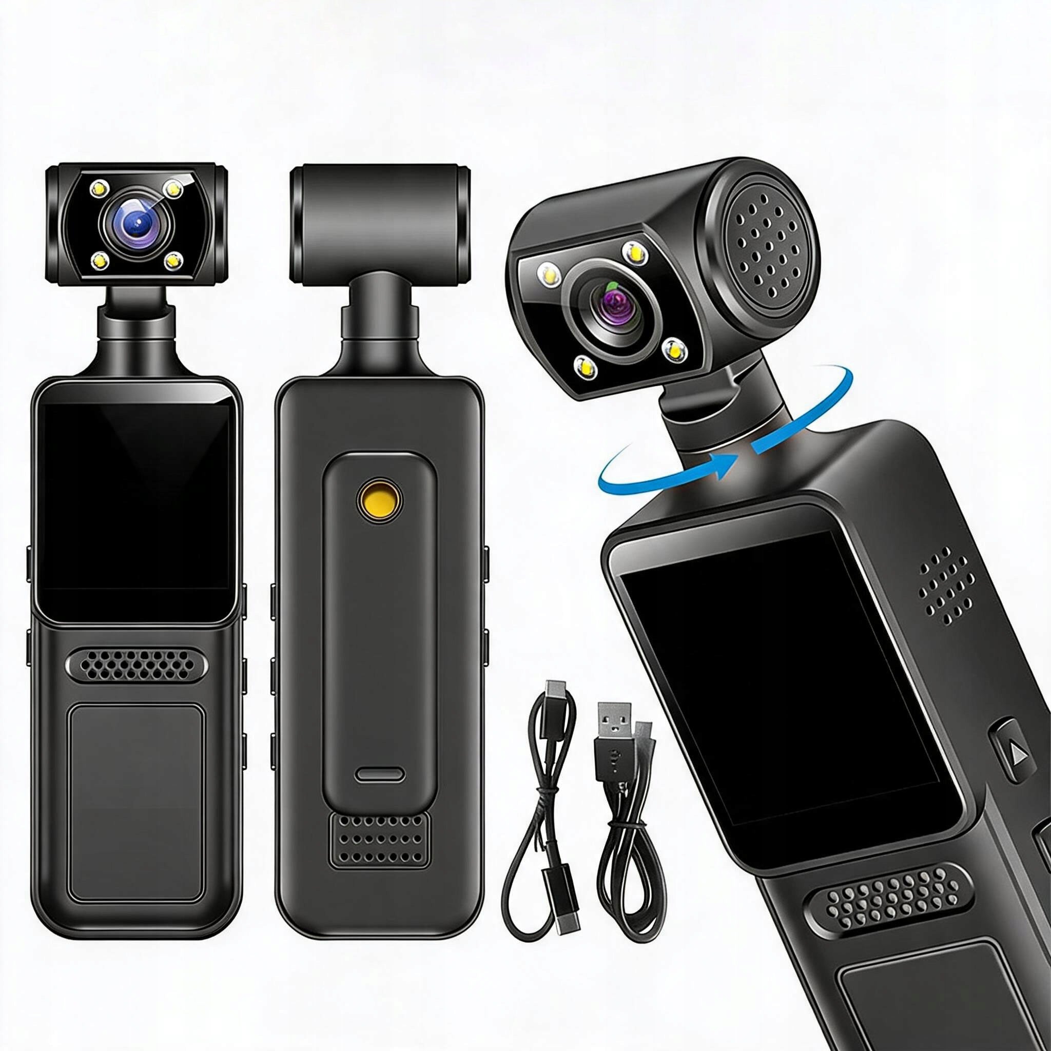MINI SPORTS CAMERA 4K UHD VIDEO RECORDING FRONT REAR WITH HITCH 256GB Brand no brand