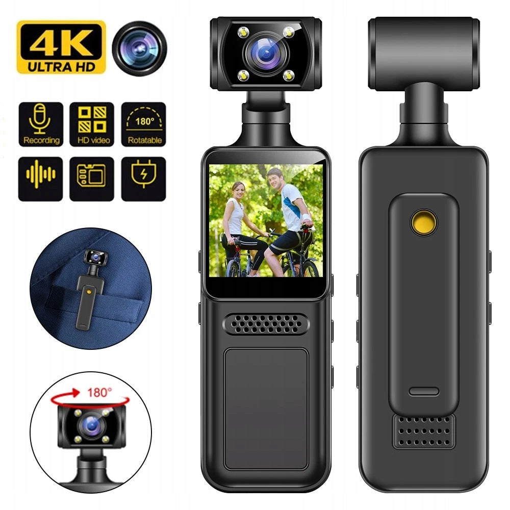 MINI SPORTS CAMERA 4K UHD VIDEO RECORDING FRONT REAR WITH HITCH 256GB Model V850-64G
