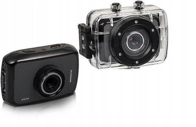 MINI SPORTS CAMERA FULLHD + HOUSING WATERPROOF DRIVING RECORDER LCD SD Brand Maginon