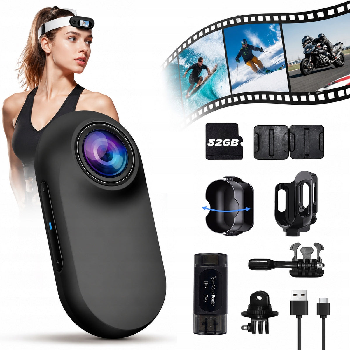 MINI SPORTS CAMERA WIFI FULL HD 1080P Recorder for Sports and Travel