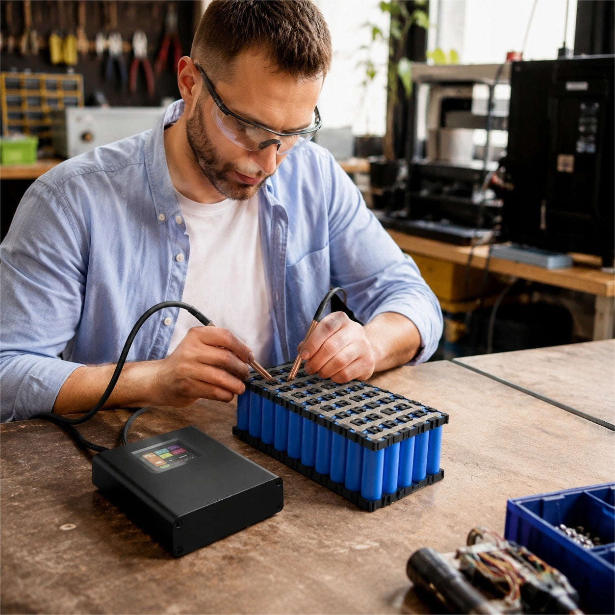 MINI SPOT WELDING MACHINE LCD 5000MAH PORTABLE FOR DIY CELLS Supply voltage (V) 230