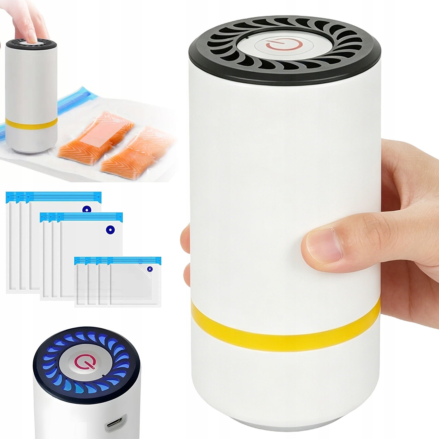 MINI USB 300MAH VACUUM PACKER FOR FOOD 10 BAGS BPA FREE