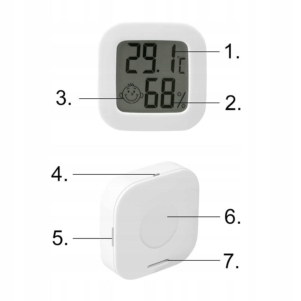 MINI WEATHER STATION THERMOMETER WEATHER HYGROMETER ROOM SENSOR BATTERY Brand ARSA GO