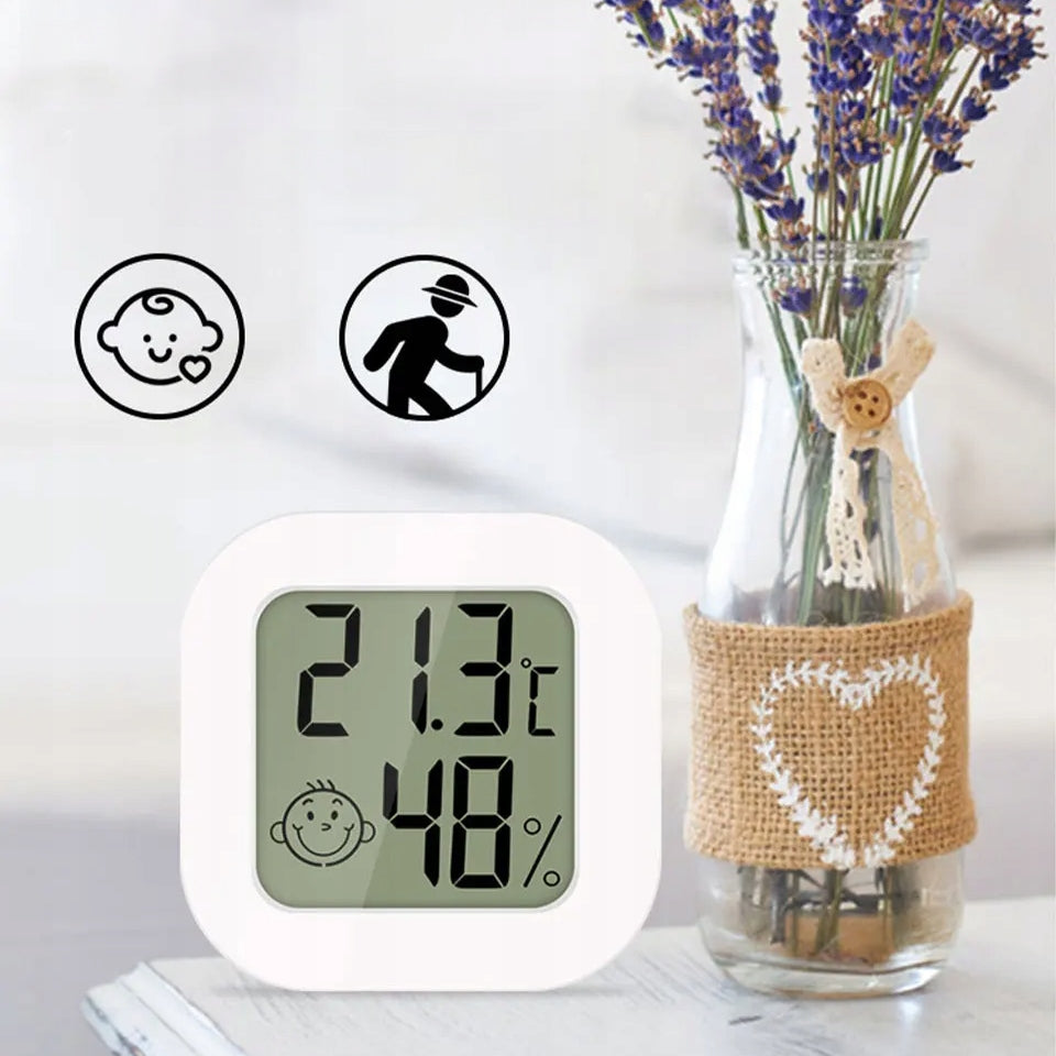 MINI WEATHER STATION THERMOMETER WEATHER HYGROMETER ROOM SENSOR BATTERY Product weight with unit packaging 0.1 kg