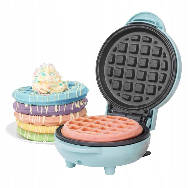 MINI Waffle Iron George Wilkinson BLUE TEFLON ROUND WAFFLES & WAFERS