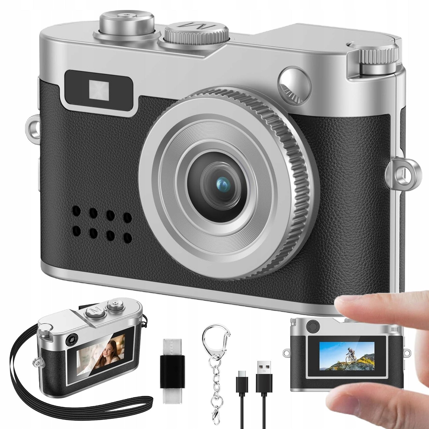 MINIATURE RETRO PORTABLE DIGITAL CAMERA MINI CAMERA 1080P 2MP 0.96 INCH