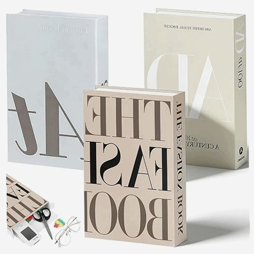 MINIMALIST DECORATIVE BOOKS FOR HOME SET OF 3 PAPER