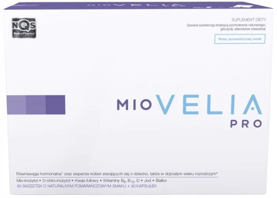 MIOVELIA PRO female fertility VITAMIN B IODINE CHOLINE 30 sachets+30 capsules