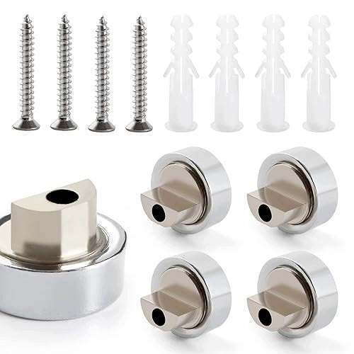 MIRROR CLIPS MIRROR ROUND GLASS CLAMP METAL 4 PCS METAL