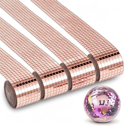 MIRROR MOSAIC SELF-ADHESIVE WALL DECORATION 4 ROLLS 6400 PCS. Brand no brand