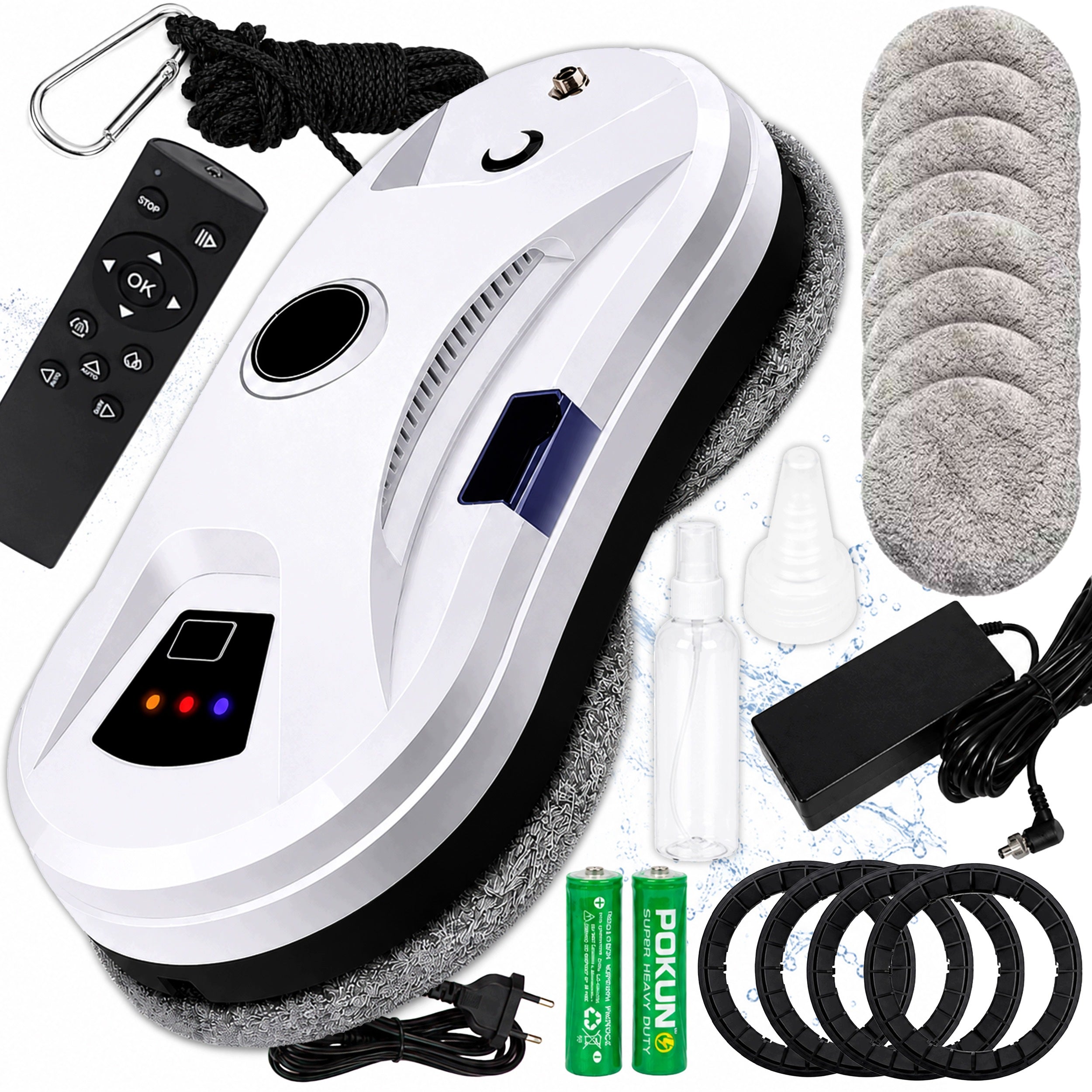 MIRROR WINDOW CLEANING ROBOT AUTOMATIC SMART WASHER + 10 MOPS