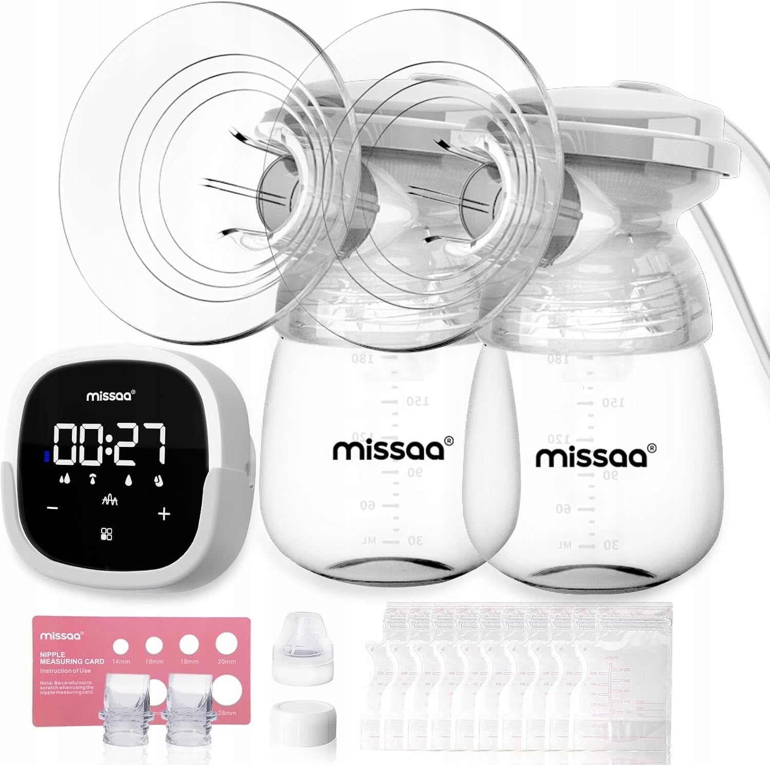 MISSAA dual electric breast pump 5 modes / 7 levels, touch screen