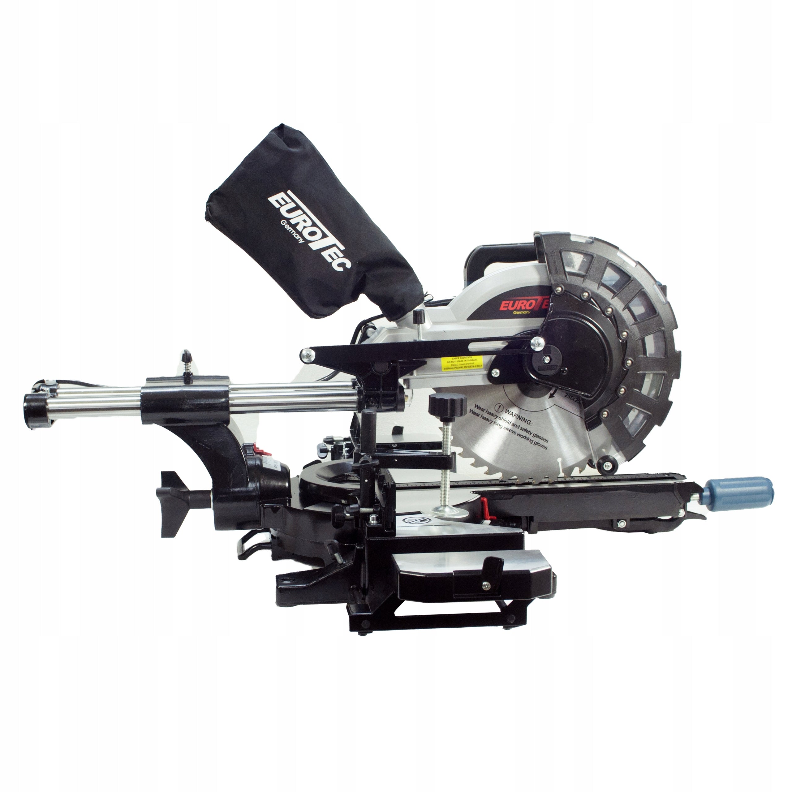MITER SAW WITH FEED FOR WOOD +LASER +DISC 255mm 40T 3150W Series EUROTEC GERMANY