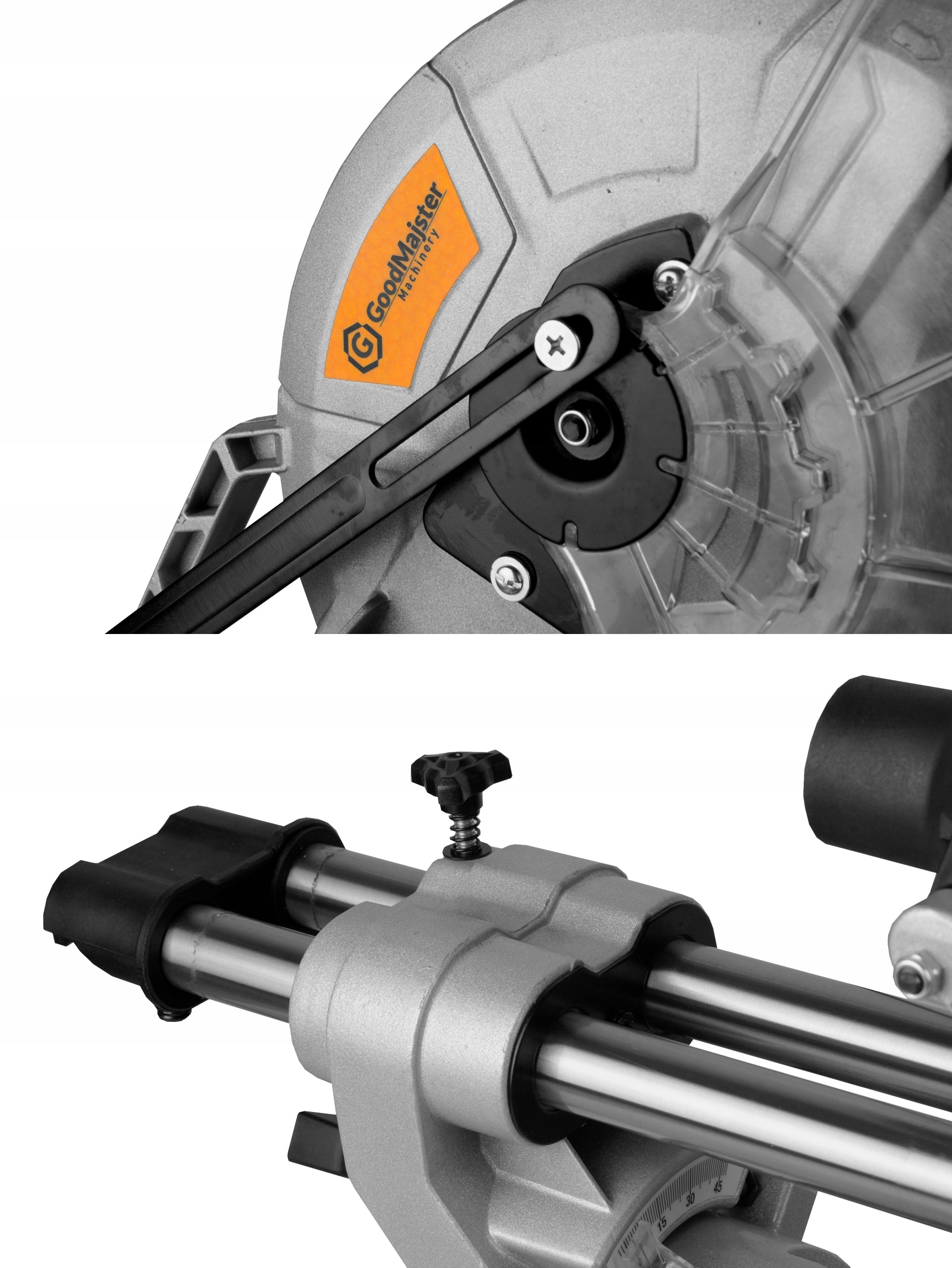 MITER SAW WITH FEED Laser BEVEL SAW Cap 2000W 255mm GMM-MS255 Rotational speed 5000 rpm