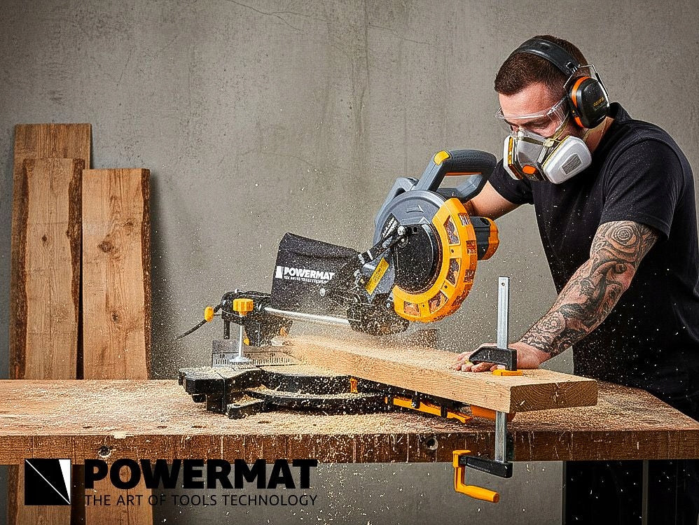 MITER SAW WITH FEED MITER SAW WOOD CUTTER 210MM LASER 2000W Series Powermat