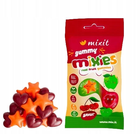 MIXIT FRUIT MIXIES GUMMIES NATURAL CANDY APPLE CHERRY 35g Manufacturer code 8595685224824