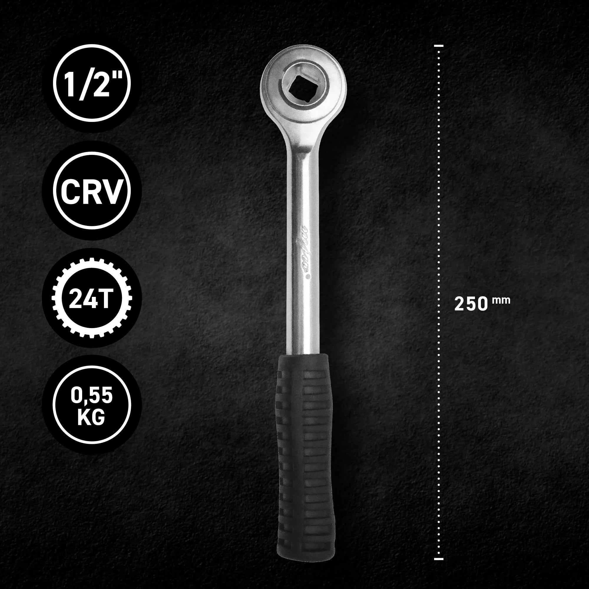 MJW 1/2" Ratchet with Hole for 24T Professional Step Screws Packaging status original