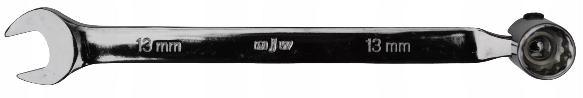 MJW 13 mm flat-articulated wrench with movable joint for nut bolts
